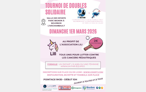 Tournoi double solidaire Bourbon le 01/03/2026