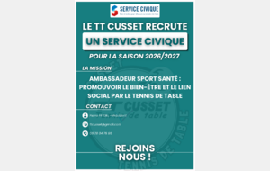 TT Cusset recrute